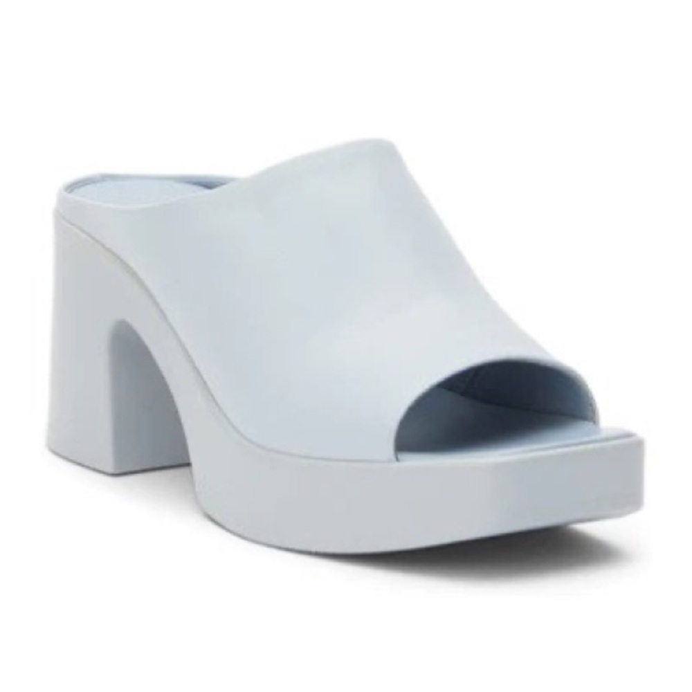 Matisse Sky Blue Platform Mules